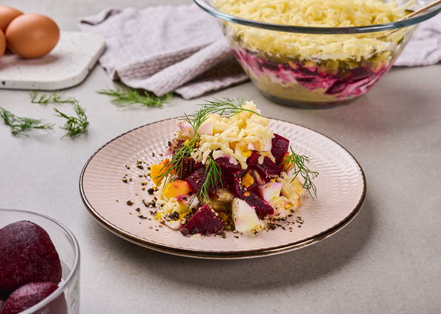 śledzie pod pierzynką